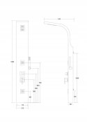 CORSAN Panel prysznicowy z termostatem drewno BAO B-022T