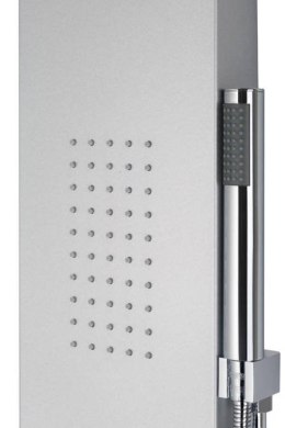 CORSAN Panel prysznicowy srebrny z termostatem i oświetleniem LED ALTO A017TSLLED