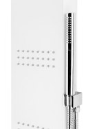 CORSAN Panel prysznicowy z termostatem biały, deszczownica kaskada A-014AT
