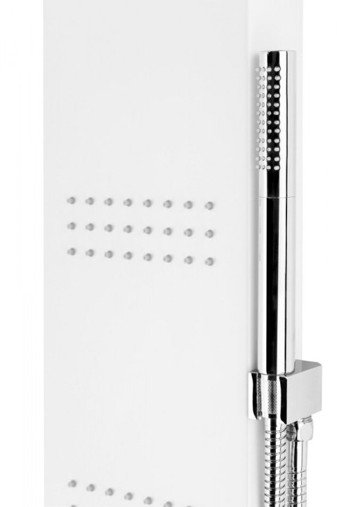 CORSAN Panel prysznicowy z termostatem biały, deszczownica kaskada A-014AT