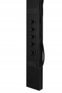 CORSAN Panel prysznicowy czarny, deszczownica kaskada A-014AM