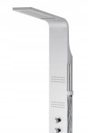 CORSAN Panel prysznicowy srebrny z termostatem, deszczownica kaskada A-014AM