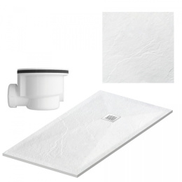 Brodzik z konglomeratu biały STONE TRAY 140x90x3cm STFWH9014025