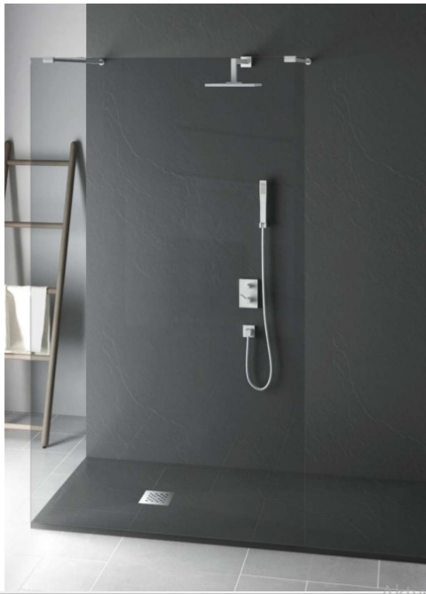 Brodzik z konglomeratu ciemnoszary STONE GRAY 100x90x2,5cm STFDG9010025