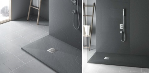 Brodzik z konglomeratu ciemnoszary STONE GRAY 120x80x2,5cm STFDG8012025