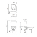 CERSANIT Kompakt WC CARINA CleanOn z deską wolnoopadającą K31-044