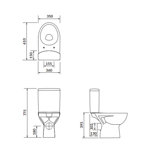 CERSANIT Kompakt WC PARVA New CleanOn z deską wolnoopadającą K27-063 CERSANIT Kompakt WC PARVA New CleanOn z deską wolnoopadającą K27-063