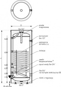 GALMET Wymiennik c.w.u. z wężownicą spiralną, stojący 120l MINI TOWER 26-128000