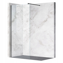 BALNEO Ścianka prysznicowa 50x200cm czarne profile z powłoką Clean Glass K0101010110-1