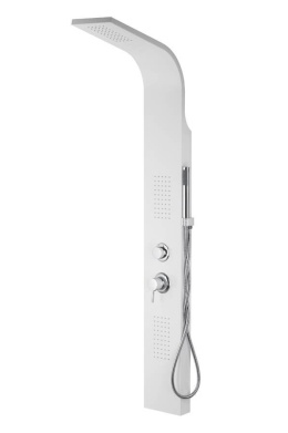 CORSAN Panel prysznicowy biały z oświetleniem LED ALTO A-017M