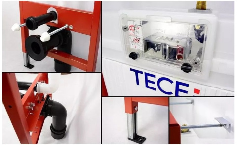 Tece Stelaż podtynkowy do WC do zabudowy lekkiej ze wspornikami 9400407 Tece Stelaż podtynkowy do WC do zabudowy lekkiej ze wspornikami 9400407