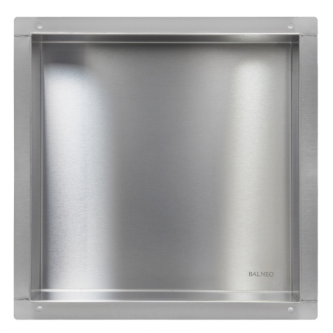 Balneo Półka wnękowa bez kołnierza 30x30x10cm inox OB-IN2-NR