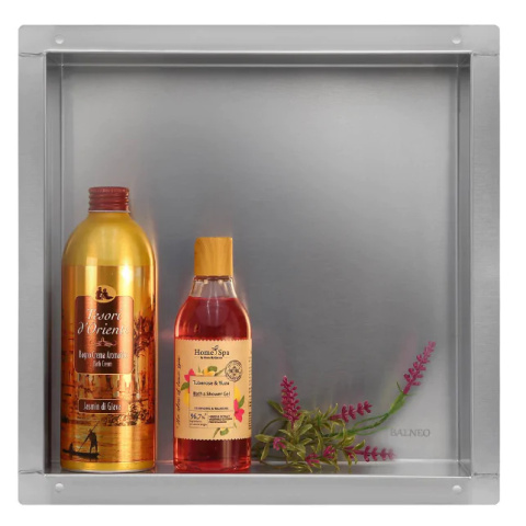 Balneo Półka wnękowa bez kołnierza 30x30x10cm inox OB-IN2-NR Balneo Półka wnękowa bez kołnierza 30x30x10cm inox OB-IN2-NR