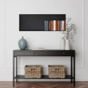 Balneo Półka wnękowa bez kołnierza 90x30x7cm czarna OB-BL5-NR