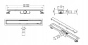 DUPLEX Odpływ liniowy dwustronny lustrzane złoto 60cm