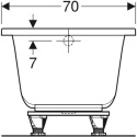 GEBERIT Wanna prostokątna Selnova Square akrylowa 150x70cm 554.381.01.1