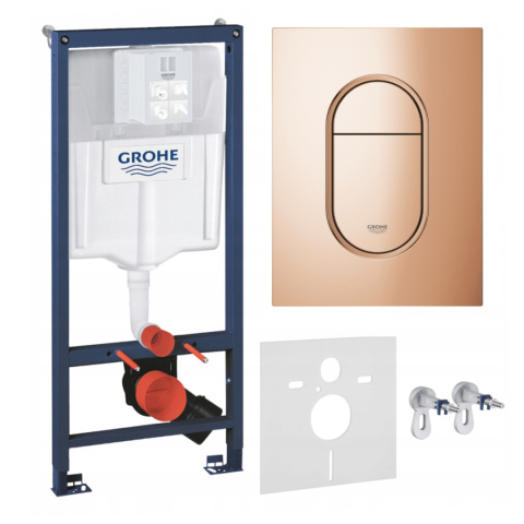 GROHE Stelaż podtynkowy Rapid SL 4w1 przycisk miedziany