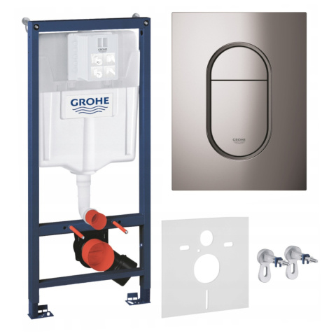 GROHE Stelaż podtynkowy Rapid SL 4w1 przycisk grafitowy GROHE Stelaż podtynkowy Rapid SL 4w1 przycisk grafitowy