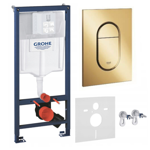 GROHE Stelaż podtynkowy Rapid SL 4w1 przycisk kolor złoty GROHE Stelaż podtynkowy Rapid SL 4w1 przycisk kolor złoty