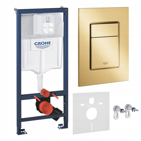 GROHE Stelaż podtynkowy Rapid SL 4w1 przycisk kolor złoty