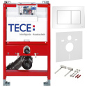 TECE Stelaż podtynkowy do WC niski 82cm przycisk biały zestaw 9300380