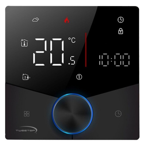 TWEETOP Sterownik, regulator przewodowy termostat czarny 06038411