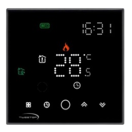 TWEETOP Sterownik, regulator przewodowy termostat czarny 06038403