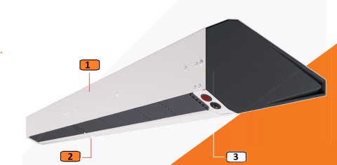AEROCK Kurtyna powietrzna elektryczna zimna 100cm