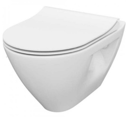 Cersanit Zestaw podtynkowy WC stelaż 41cm z miską bezkołnierzową Mille Plus Clean On przycisk chrom