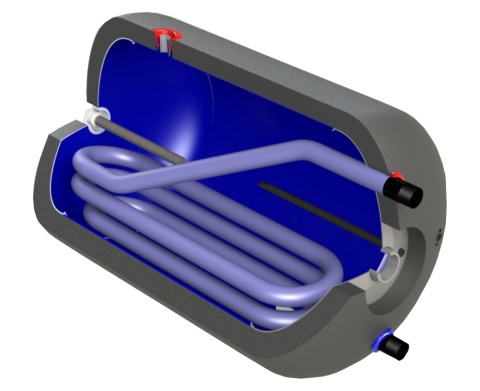 ELEKTROMET Wymiennik z podwójną wężownicą 200L poziomy 203-20-200