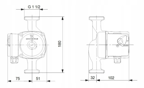 GRUNDFOS Pompa cyrkulacyjna UPS 25-40N 150 96913060