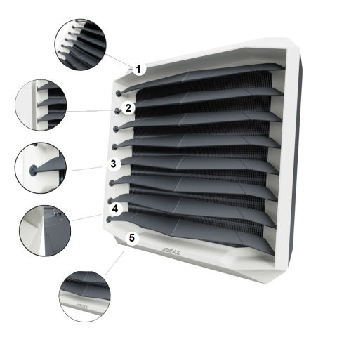 Nagrzewnica wodna 30kW z konsolą montażową AEROCK 140107