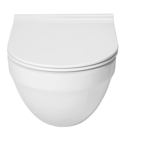 ROCA Zestaw Miska WC podwieszana Hebe Rimless+ deska wolnoopadająca slim A34H138000