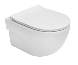 ROCA Zestaw Miska WC podwieszana Meridian Rimless Compacto + deska wolnoopadająca slim duroplast A34H242000