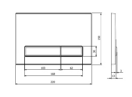 TRINNITY Przycisk spłukujący M08 chrom połysk