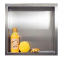 Balneo Półka wnękowa z kołnierzem 30x30x7cm inox OB-IN1