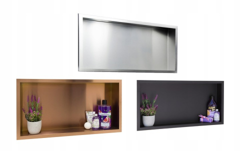 Balneo Półka wnękowa z kołnierzem 90x30x10cm inox OB-IN6 Balneo Półka wnękowa z kołnierzem 90x30x10cm inox OB-IN6