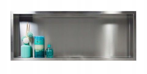 Balneo Półka wnękowa z kołnierzem 90x30x7cm inox OB-IN5