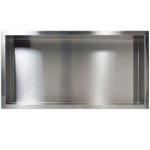 Balneo Półka wnękowa z kołnierzem 90x30x7cm inox OB-IN5