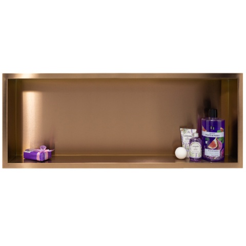 Balneo Półka wnękowa z kołnierzem 90x30x7cm miedziany OB-CO5