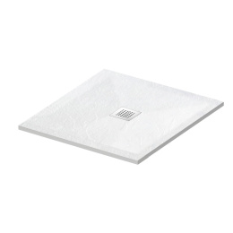 Brodzik z konglomeratu biały STONE TRAY 90x90x2,5cm STFWH909025