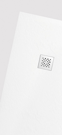 Brodzik z konglomeratu biały STONE TRAY 90x90x2,5cm STFWH909025