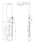 CORSAN Panel prysznicowy drewno bambusowe BALTI B-002MCH