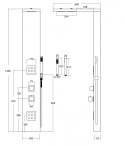 CORSAN Panel prysznicowy drewno bambusowe z termostatem BALTI B-002TBL