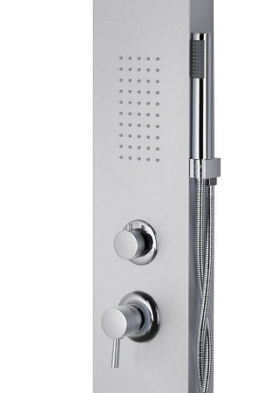 CORSAN Panel prysznicowy srebrny z termostatem ALTO A017TSL