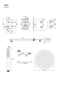 CORSAN Zestaw prysznicowy podtynkowy chrom z termostatem Z03TCH