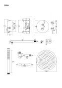 CORSAN Zestaw prysznicowy podtynkowy czarny Z03MBL