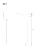 CORSAN bateria umywalkowa wysoka chrom Trino CMB7112CH
