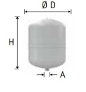 REFLEX Ciśnieniowe naczynie przeponowe do układów grzewczych i chłodniczych 25L 8206301