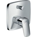 Zestaw prysznicowy podtynkowy ścienny z baterią Hansgrohe LOGIS 30x30cm